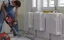 Установка батарей